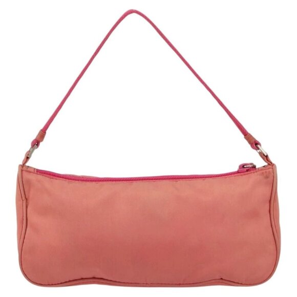 PRADA Accessory Pouch Nylon Pink Silver Auth 147401 - Picture 3 of 16